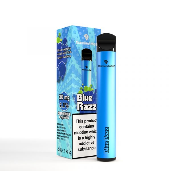 blue razz diamond mist disposable bar