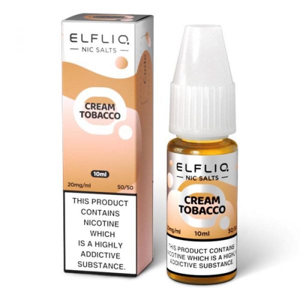 elfliq cream tobacco nic salt by elf bar