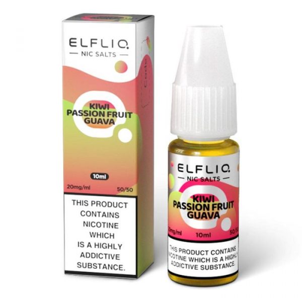 elfliq kiwi passionfruit guava nic salt by elf bar