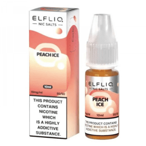 elfliq peach ice nic salt by elf bar