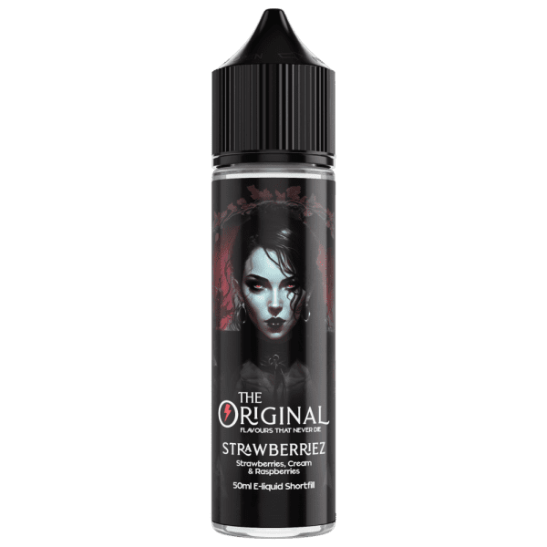 the original strawberriez e-liquid 50ml short fill bottle