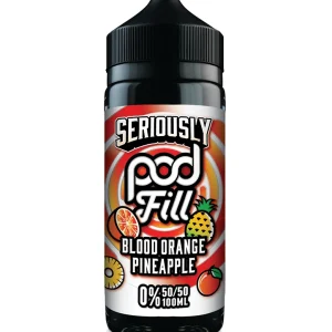 Seriously Pod Fill by Doozy Vape Co | 50/50 VG/PG | Blood orange pineapple | 100ml Shortfill | 0mg