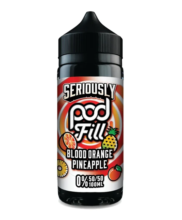 Seriously Pod Fill by Doozy Vape Co | 50/50 VG/PG | Blood orange pineapple | 100ml Shortfill | 0mg