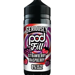 Seriously Pod Fill by Doozy Vape Co | 50/50 VG/PG | strawberry raspberry | 100ml Shortfill | 0mg